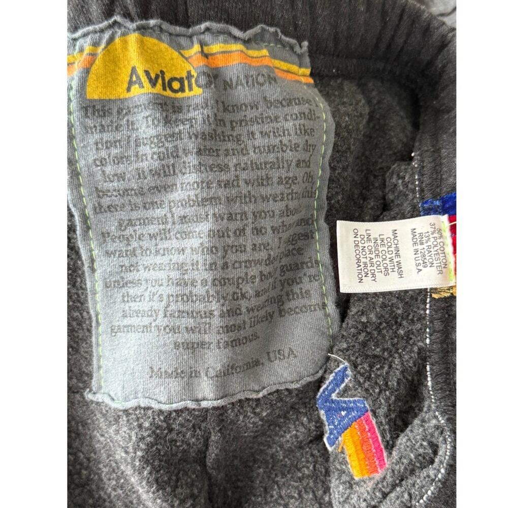 2010s Aviator Nation Rainbow Stripe Hoodie Jogger Set S/L USA - Picture 11 of 16